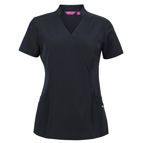 WORKWEAR, SAFETY & CORPORATE CLOTHING SPECIALISTS - JB's LADIES NU MANDARIN COLLAR SCRUB TOP