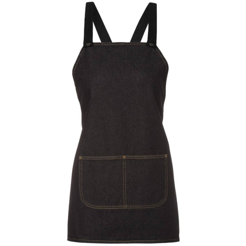 WORKWEAR, SAFETY & CORPORATE CLOTHING SPECIALISTS - JB's CROSS BACK 65x71 BIB DENIM APRON (WITHOUT STRAP)