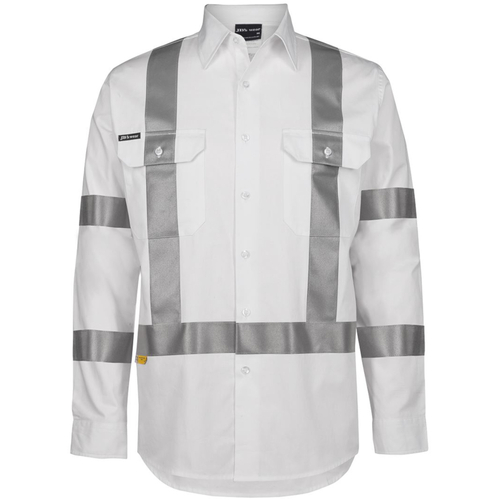 WORKWEAR, SAFETY & CORPORATE CLOTHING SPECIALISTS - JB's BIOMOTION NIGHT 190G SHIRT WITH 3M TAPE