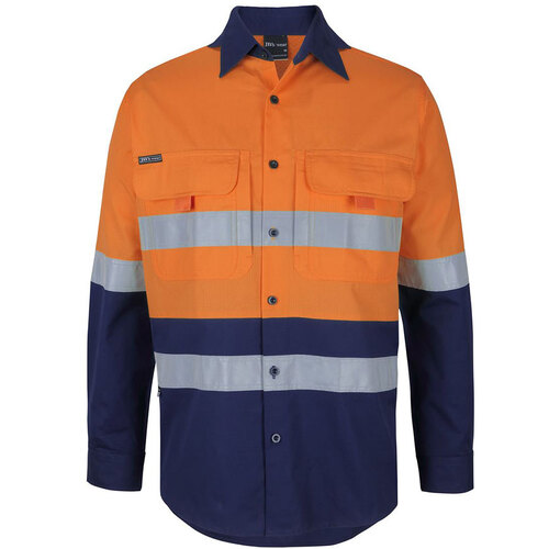 WORKWEAR, SAFETY & CORPORATE CLOTHING SPECIALISTS - JB's HV (D+N) L/S RIPSTOP FISHING SHIRT