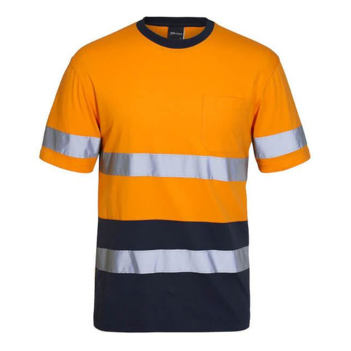 WORKWEAR, SAFETY & CORPORATE CLOTHING SPECIALISTS - JB's HV (D+N) COTTON T-SHIRT