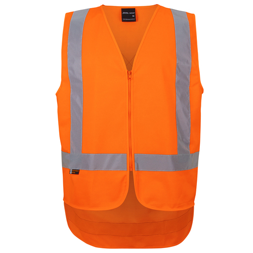 WORKWEAR, SAFETY & CORPORATE CLOTHING SPECIALISTS - JB's NSW/QLD RAIL (D+N) ZIP X-BACK SAFETY VEST