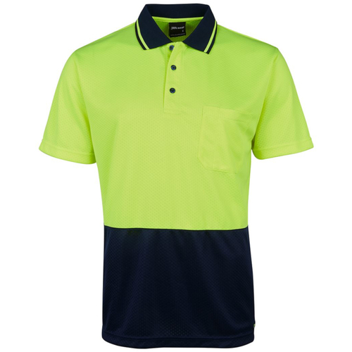 WORKWEAR, SAFETY & CORPORATE CLOTHING SPECIALISTS - JB's HV Jacquard Non Cuff Polo