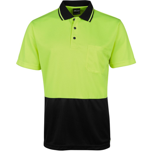 WORKWEAR, SAFETY & CORPORATE CLOTHING SPECIALISTS JB's HV Jacquard Non Cuff Polo