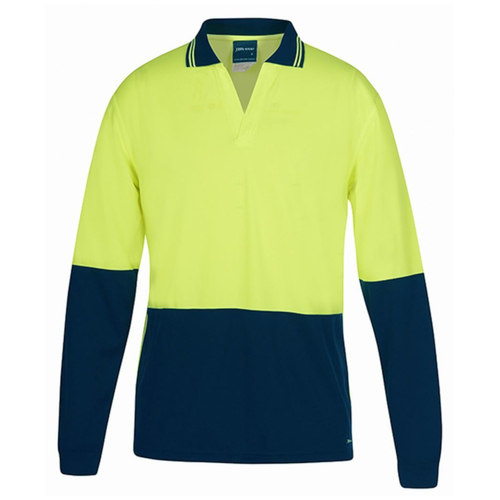 WORKWEAR, SAFETY & CORPORATE CLOTHING SPECIALISTS - JB's HV 4602.1 L/S NON BUTTON POLO