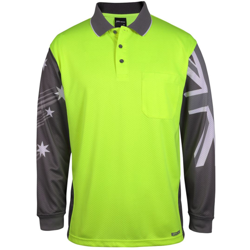 WORKWEAR, SAFETY & CORPORATE CLOTHING SPECIALISTS JB's HV L/S SOUTHERN CROSS POLO