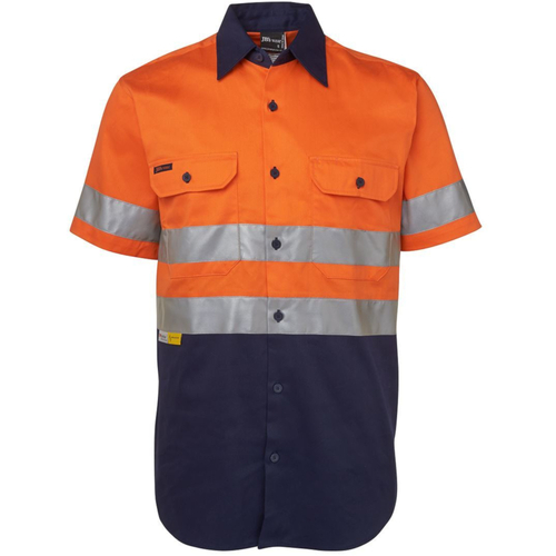 WORKWEAR, SAFETY & CORPORATE CLOTHING SPECIALISTS - JB's HI VIS (D+N) S/S 190G SHIRT