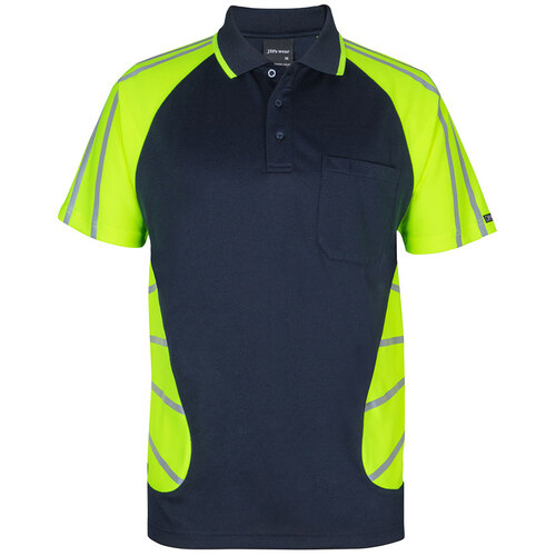 WORKWEAR, SAFETY & CORPORATE CLOTHING SPECIALISTS - JB'S STREET SPIDER POLO WITH REFLECTIVE STRIPES