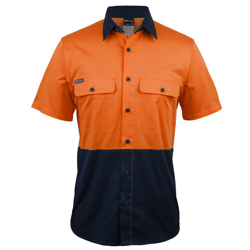 WORKWEAR, SAFETY & CORPORATE CLOTHING SPECIALISTS - JB's HV S/S STRETCH WORK SHIRT