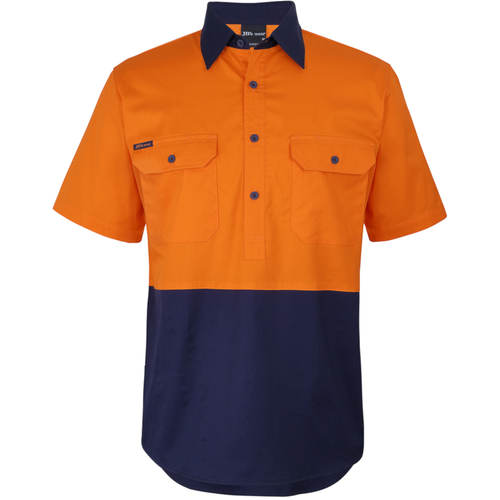 WORKWEAR, SAFETY & CORPORATE CLOTHING SPECIALISTS - JB's HV CLOSE FRONT S/S 150G WORK SHIRT