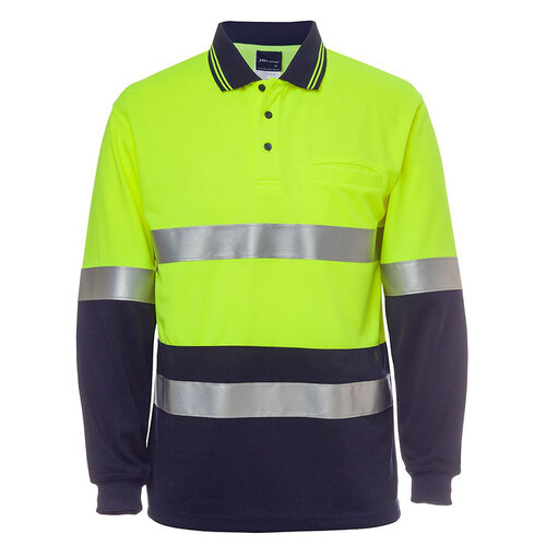 WORKWEAR, SAFETY & CORPORATE CLOTHING SPECIALISTS - JB's HI VIS L/S (D+N) TRAD POLO