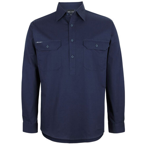 WORKWEAR, SAFETY & CORPORATE CLOTHING SPECIALISTS - JB's CLOSE FRONT L/S 150G WORK SHIRT