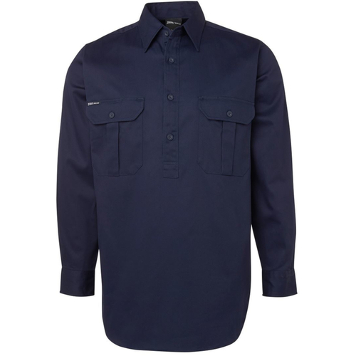 WORKWEAR, SAFETY & CORPORATE CLOTHING SPECIALISTS - JB's L/S 190G CLOSE FRONT WORK SHIRT