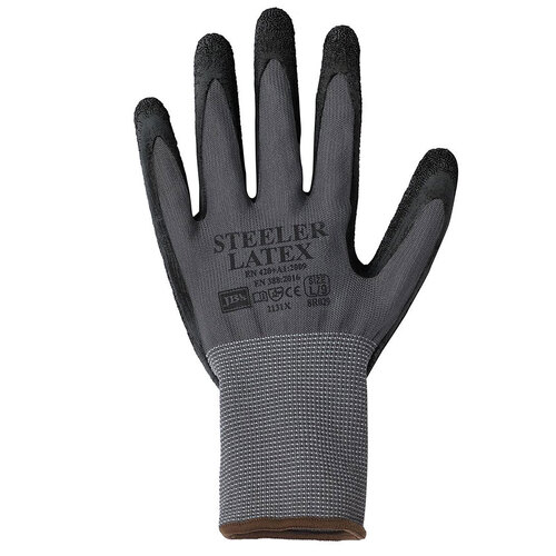 WORKWEAR, SAFETY & CORPORATE CLOTHING SPECIALISTS - JB's STEELER CRINKLE LATEX GLOVE (Single)