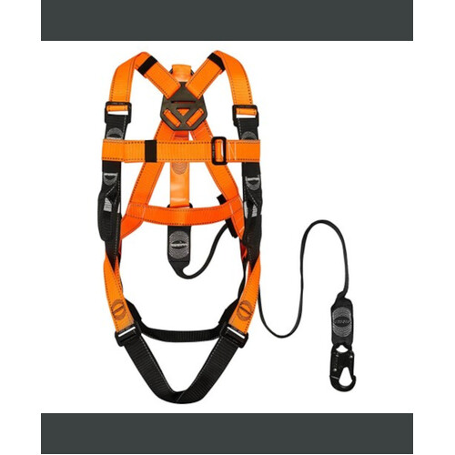 WORKWEAR, SAFETY & CORPORATE CLOTHING SPECIALISTS - ELEVATED WORK PLATFORM (EWP) HARNESS C/W PERMANENTLY ATTACHED LANYARD 1.8M