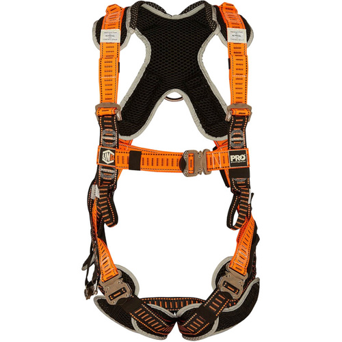 WORKWEAR, SAFETY & CORPORATE CLOTHING SPECIALISTS Elite Riggers Harness Stainless Steel - Standard (M - L) cw Harness Bag (NBHAR)