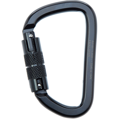 WORKWEAR, SAFETY & CORPORATE CLOTHING SPECIALISTS Karabiner - Triple Action Steel Alloy 26mm