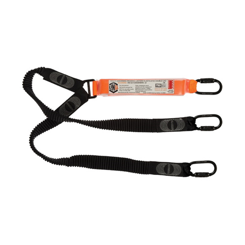 WORKWEAR, SAFETY & CORPORATE CLOTHING SPECIALISTS Elite Double Leg Elasticated Lanyard with Hardware KD X3