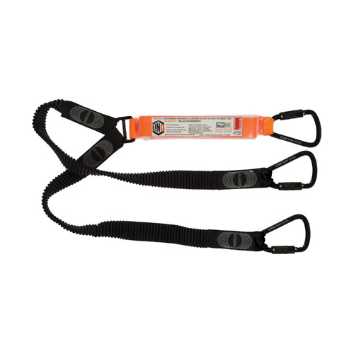 WORKWEAR, SAFETY & CORPORATE CLOTHING SPECIALISTS Elite Double Leg Elasticated Lanyard with Hardware KT X2