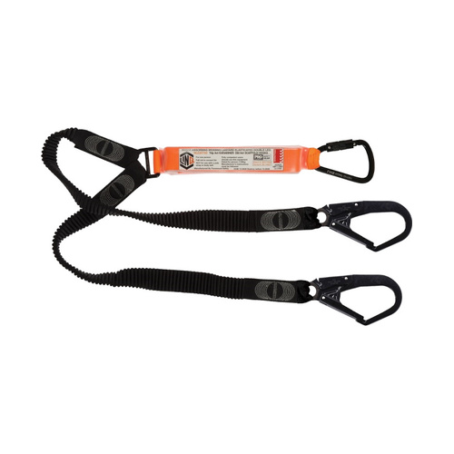 WORKWEAR, SAFETY & CORPORATE CLOTHING SPECIALISTS Elite Double Leg Elasticated Lanyard with Hardware KT & SD X2