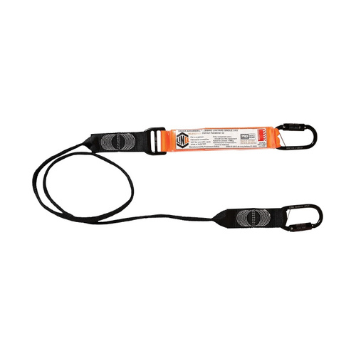 WORKWEAR, SAFETY & CORPORATE CLOTHING SPECIALISTS Elite Single Leg Shock Absorbing Webbing Lanyard with Hardware KD X2