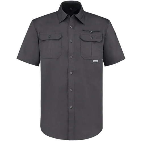 WORKWEAR, SAFETY & CORPORATE CLOTHING SPECIALISTS Sitemaster Short Sleeve Shirt-Charcoal-4XL