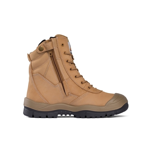 WORKWEAR, SAFETY & CORPORATE CLOTHING SPECIALISTS - Wheat High Leg ZipSider Boot w/ Scuff Cap