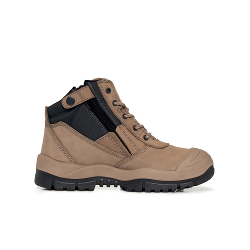 WORKWEAR, SAFETY & CORPORATE CLOTHING SPECIALISTS - Stone ZipSider Boot w/ Scuff Cap