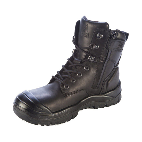 WORKWEAR, SAFETY & CORPORATE CLOTHING SPECIALISTS Black High Ankle ZipSider Boot w/ Scuff Cap