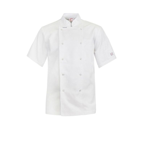 WORKWEAR, SAFETY & CORPORATE CLOTHING SPECIALISTS - EXECUTIVE CHEF JACKET S/S with pockets & press studs