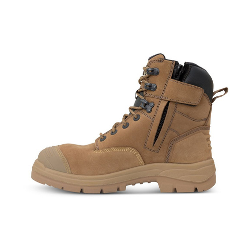 WORKWEAR, SAFETY & CORPORATE CLOTHING SPECIALISTS AT 55 - 150mm Zip Side Lace Up Boot - Stone