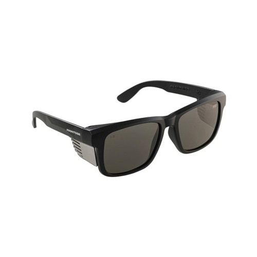 WORKWEAR, SAFETY & CORPORATE CLOTHING SPECIALISTS - SAFETY GLASSES FRONTSIDE SMOKE LENS WITH BLACK FRAME