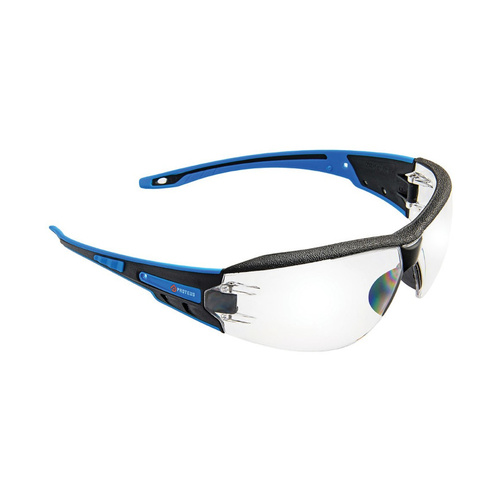 WORKWEAR, SAFETY & CORPORATE CLOTHING SPECIALISTS PROTEUS 1 SAFETY GLASSES CLEAR LENS INTEGRATED BROW DUST GUARD