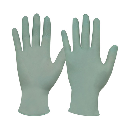 WORKWEAR, SAFETY & CORPORATE CLOTHING SPECIALISTS - Biodegradable Disposable Green Nitrile Powder Free Gloves