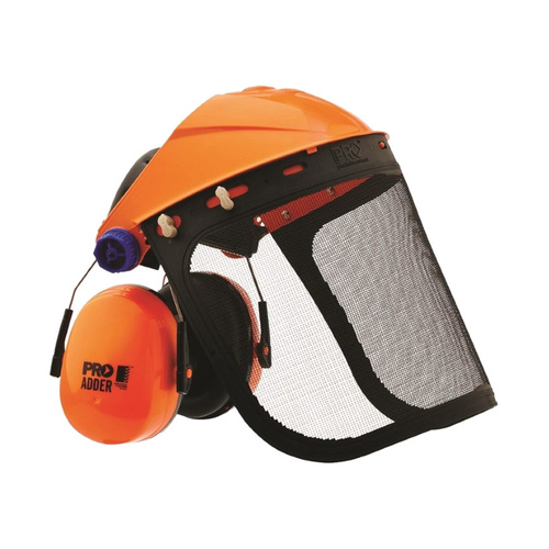 WORKWEAR, SAFETY & CORPORATE CLOTHING SPECIALISTS Striker Browguard + Mesh Visor + Adder Earmuff Combo