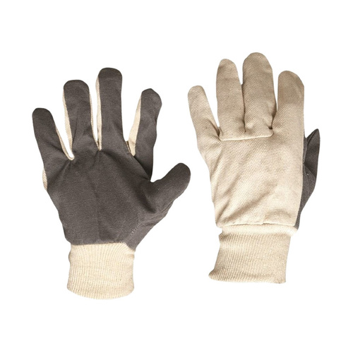 WORKWEAR, SAFETY & CORPORATE CLOTHING SPECIALISTS Cotton Drill Vinyl Palm Gloves Large