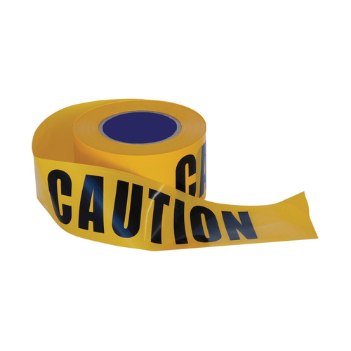 WORKWEAR, SAFETY & CORPORATE CLOTHING SPECIALISTS - Barricade Tape - 100m x 75mm CAUTION Print
