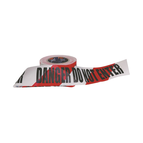 WORKWEAR, SAFETY & CORPORATE CLOTHING SPECIALISTS Barricade Tape - 100m x 75mm DANGER DO NOT ENTER Print