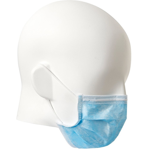 WORKWEAR, SAFETY & CORPORATE CLOTHING SPECIALISTS DISPOSABLE FACE MASK BLUE 3 PLY