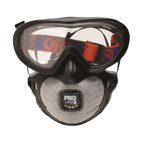 WORKWEAR, SAFETY & CORPORATE CLOTHING SPECIALISTS Filterspec Pro Goggle / Mask Combo P2+Valve+Carbon