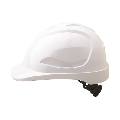 WORKWEAR, SAFETY & CORPORATE CLOTHING SPECIALISTS V9 Hard Hat Unvented Ratchet Harness - White