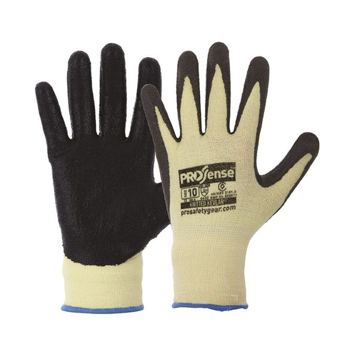 WORKWEAR, SAFETY & CORPORATE CLOTHING SPECIALISTS DISCONTINUED - 13 Gauge Knitted Kevlar With Black Nitrile Palm Gloves