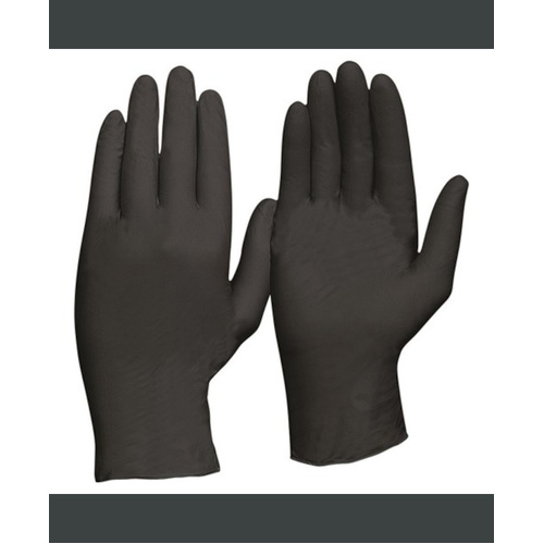 WORKWEAR, SAFETY & CORPORATE CLOTHING SPECIALISTS Disposable Black Nitrile Powder Free Gloves