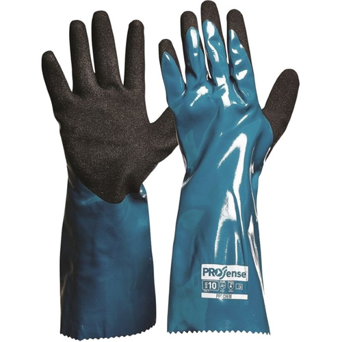 WORKWEAR, SAFETY & CORPORATE CLOTHING SPECIALISTS Prochem 35cm Green/Black Nitrile PU