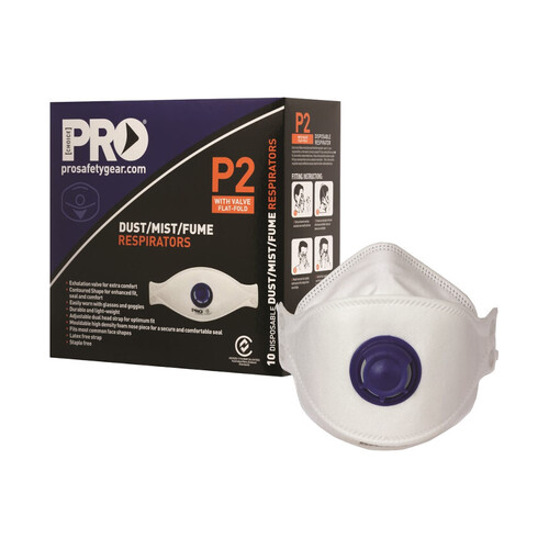 WORKWEAR, SAFETY & CORPORATE CLOTHING SPECIALISTS Dust Masks Flat Fold P2+Valve