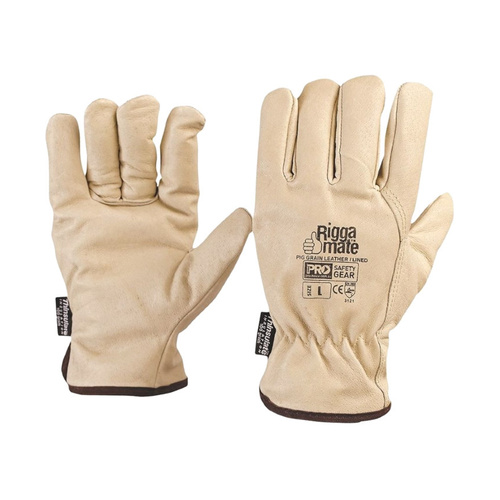 WORKWEAR, SAFETY & CORPORATE CLOTHING SPECIALISTS Riggamate Lined Glove - Pig Grain Leather