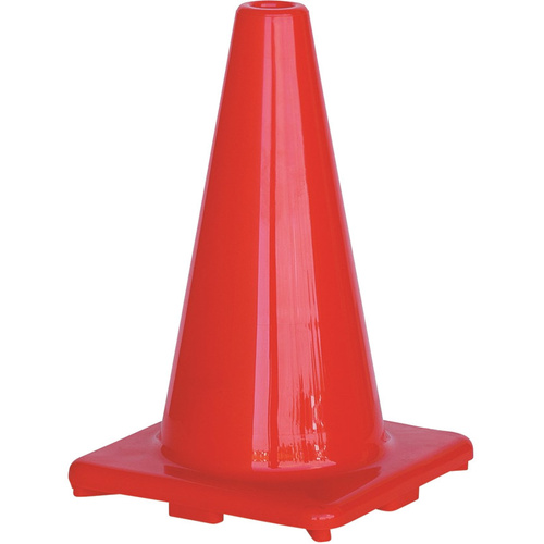 WORKWEAR, SAFETY & CORPORATE CLOTHING SPECIALISTS - Orange PVC Traffic Cones 450mm