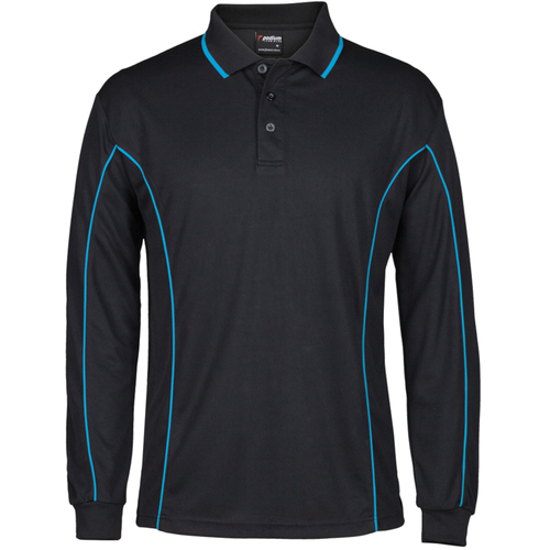 WORKWEAR, SAFETY & CORPORATE CLOTHING SPECIALISTS - PODIUM L/S PIPING POLO