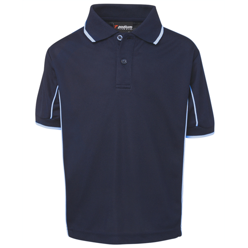 WORKWEAR, SAFETY & CORPORATE CLOTHING SPECIALISTS - PODIUM KIDS S/S PIPING POLO