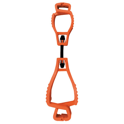 WORKWEAR, SAFETY & CORPORATE CLOTHING SPECIALISTS DISCONTINUED - PIP GLOVE CLIP INTERLOCK CLIP, ORANGE